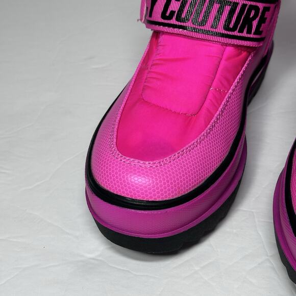 Juicy Couture Veronica Hot Pink Futuristic Festival Platform Boots Sz 6 - Flawed - Picture 3 of 14